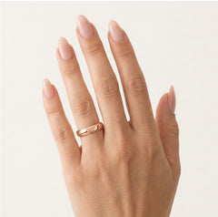 Anillo de boda ancho de oro rosa