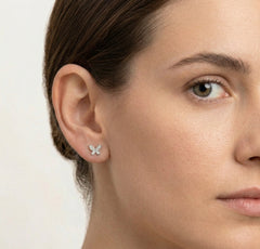 Boucles d’oreilles papillon florales