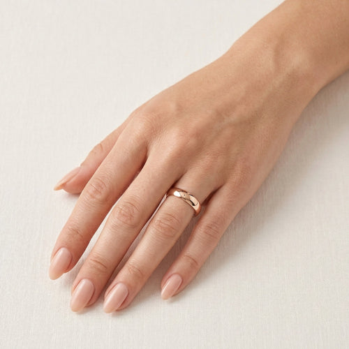 Classic wide rose gold wedding ring