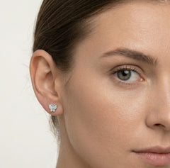 Boucles d’oreilles puces papillon en argent sterling