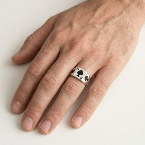 Luxusní pánský stříbrný prsten