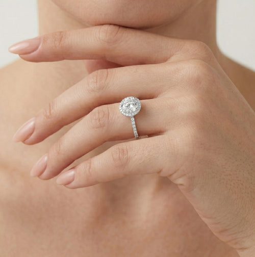 Cubic zirconia silver ring