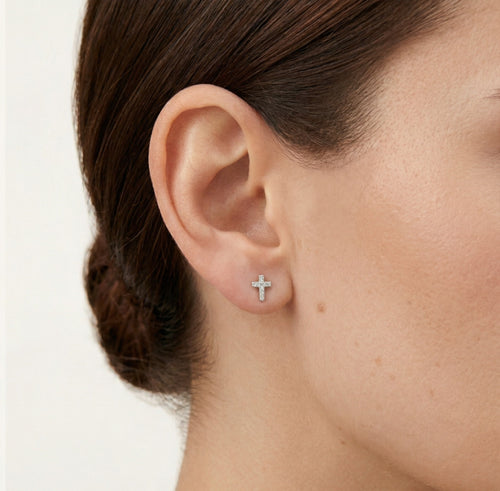 Boucles d’oreilles croix