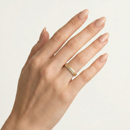 Gelb- und Weißgold Eheringe