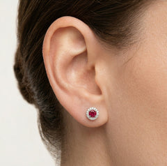  Červené barokní náušnice