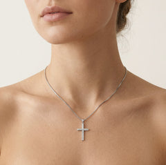 Zickzack-Kreuz mit Zirkonia