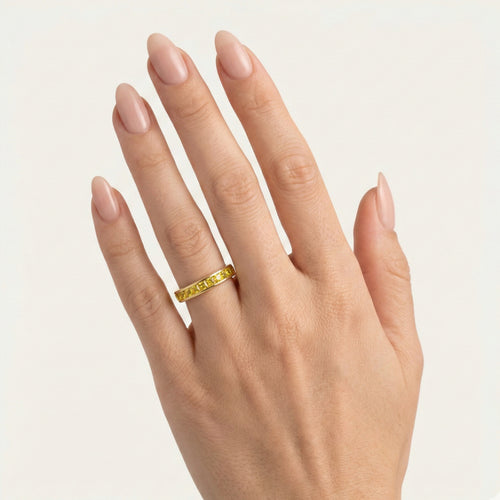 Bague en saphir jaune