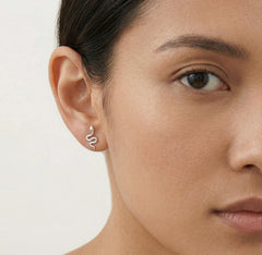 Weißgold-Schlangenanhänger