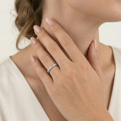 Bague femme avec détail vague