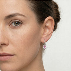 Boucles d’oreilles en quartz rose doux