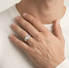 Nadčasový stříbrný pánský prsten