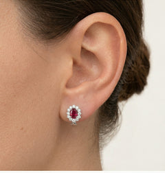 Classic ruby earrings
