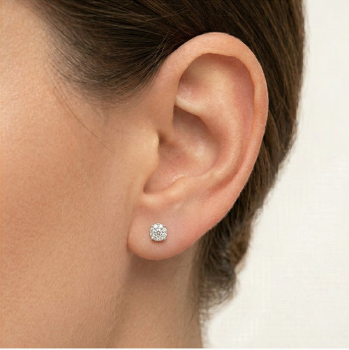 Boucles d’oreilles plates en zircon cubique