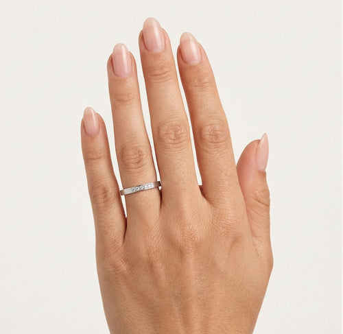 Tenké snubní prsteny z bílého zlata