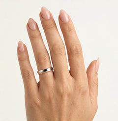 Bague de mariage en or rose et blanc