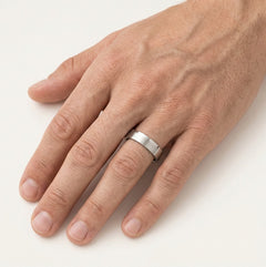 Elegantes Weißgold-Ehering-Set