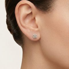 Hranaté diamantové náušnice