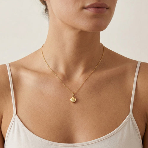 Pendentif simple en forme de cœur en or