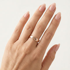 Roségold einzigartige Design-Eheringe