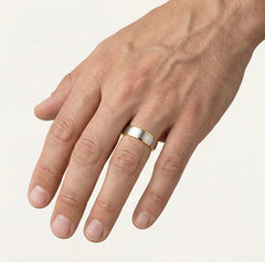 Eleganter Hochzeitsring aus Gelb- und Weißgold