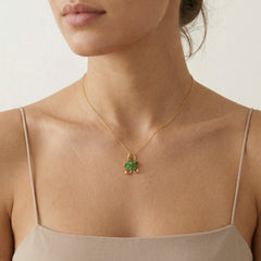 Fusión radiante en oro amarillo con cuarzo y granate