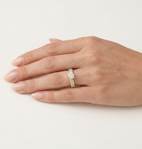 Bague Or Tilt Accent