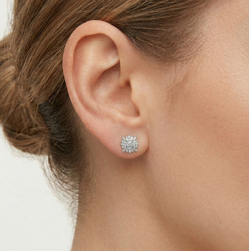 Square snowflake earrings