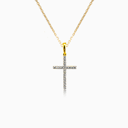 Croix en or avec diamants