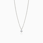 Einzelne zarte Diamant-Halskette