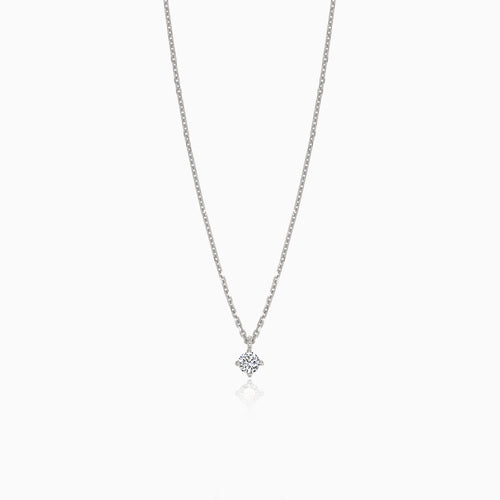 Einzelne zarte Diamant-Halskette