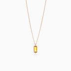 Collier en or rose avec citrine
