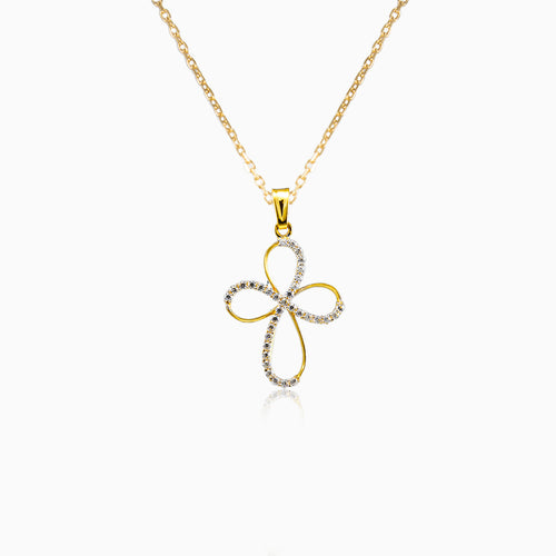 Croix avec zircon cubique