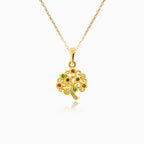 Gold tree of life with stones