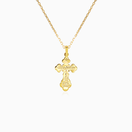 Small gold detailed cross with JesusPetite croix en or détaillée avec Jésus