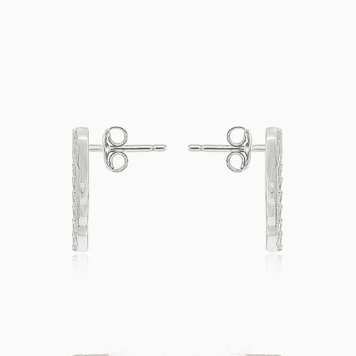 Des ailes en or blanc avec zircons