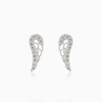 Weißgold-Flügel mit Zirkonia