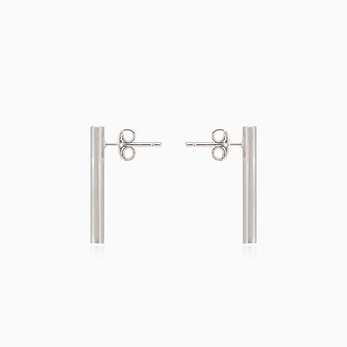 Boucles d’oreilles tubulaires en or blanc