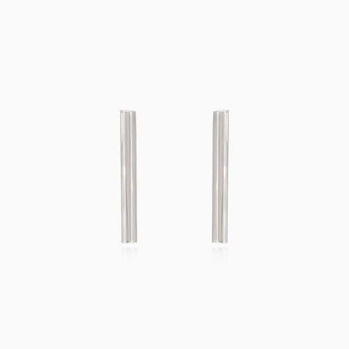 Boucles d’oreilles tubulaires en or blanc