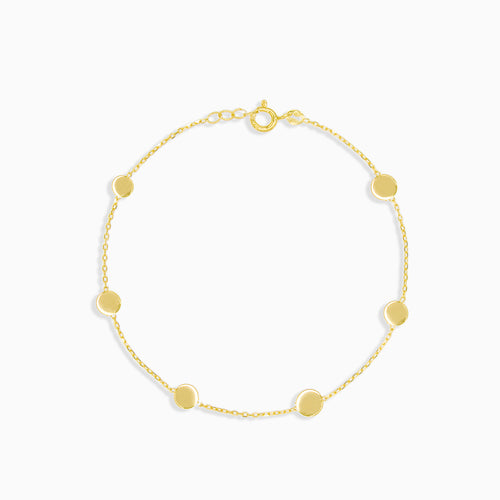 Pulsera de oro con monedas