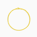 Zlatý čtvercově pletený náramek