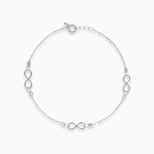 Pulsera infinita con bolitas pequeñas