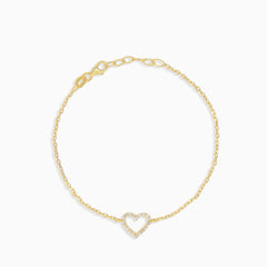 Gold-Armband mit einem Herz
