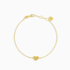 Schlichtes Gold-Herzarmband