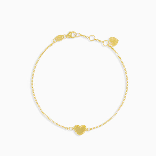 Schlichtes Gold-Herzarmband