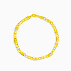 Figaro gold bracelet with pattern