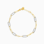 Zweifarbiges Goldarmband