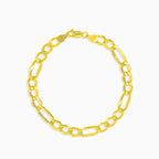 Jednoduchý masivní zlatý náramek Figaro