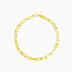 Jemný článkový zlatý náramek