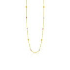 Golden necklace with ten golden marbles