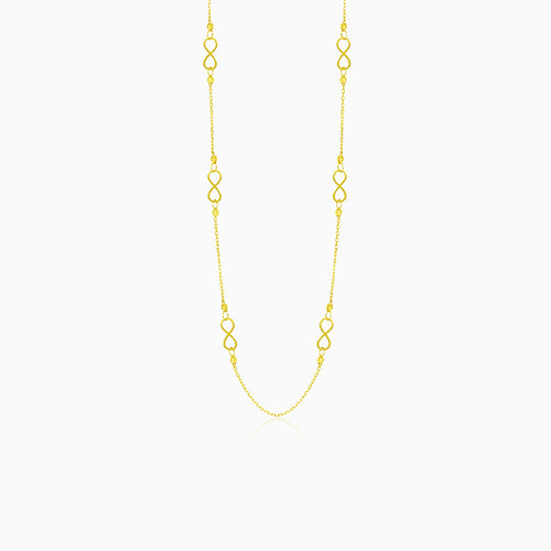 Infinity gold necklace